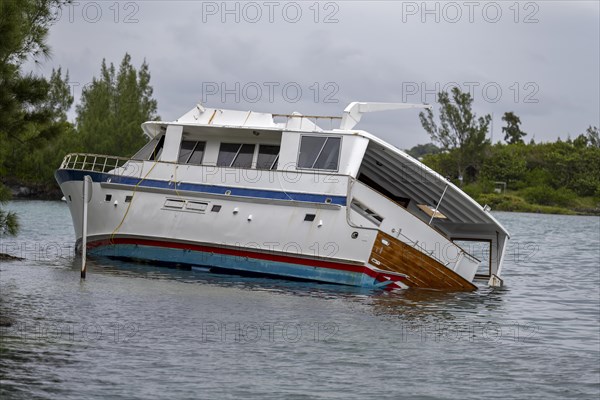 Shipwreck after Hurricane Bermuda