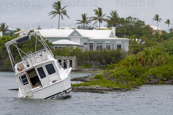 Shipwreck after Hurricane Bermuda
