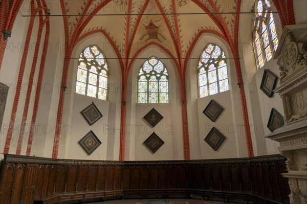Interior of the Protestant Reformed Church in Krummhörn-Hinte, Germany, Europe