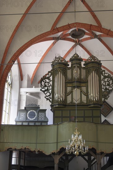 Organ of the Protestant Reformed Church in Krummhörn-Hinte, Germany, Europe