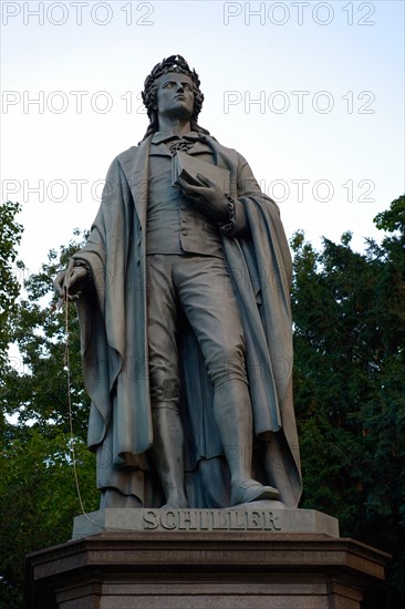 Schiller monument, sculpture, Frankfurt am Main, Hesse, Germany, Europe