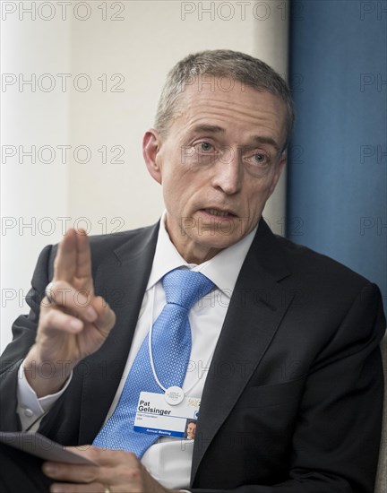 Patrick Paul (Pat) Gelsinger, CEO Chief Executive Officer Intel, pictured during the World Economic