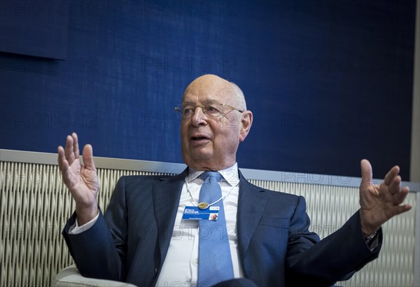 Klaus Schwab, founder of the World Economic Forum WEF, photographed during the World Economic Forum
