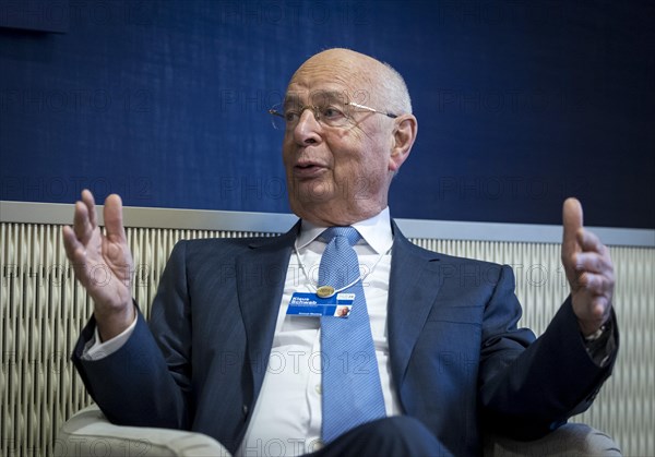 Klaus Schwab, founder of the World Economic Forum WEF, photographed during the World Economic Forum