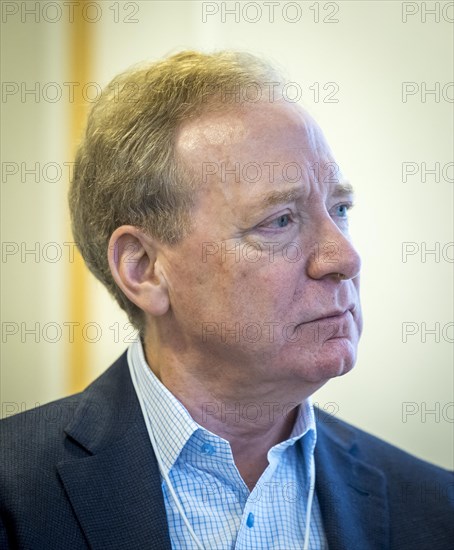 Brad Smith, President and Vice Chairman of Microsoft, pictured during the World Economic Forum in