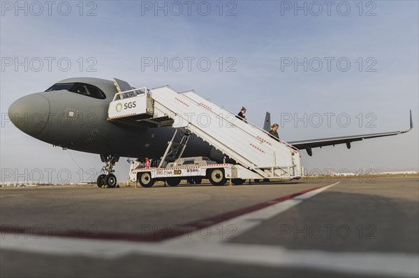 Aircraft A321 of the air force, photographed during an unscheduled stop in Jeddah, 24 January 2024.