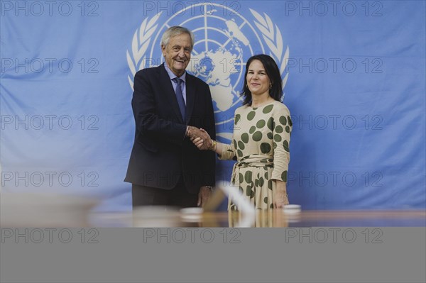 (R-L) Annalena Bärbock (Alliance 90/The Greens), Federal Foreign Minister, and Nicholas Haysom,