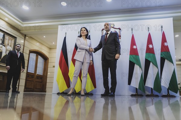 (L-R) Annalena Bärbock (Alliance 90/The Greens), Federal Foreign Minister, and Ayman Safadi,