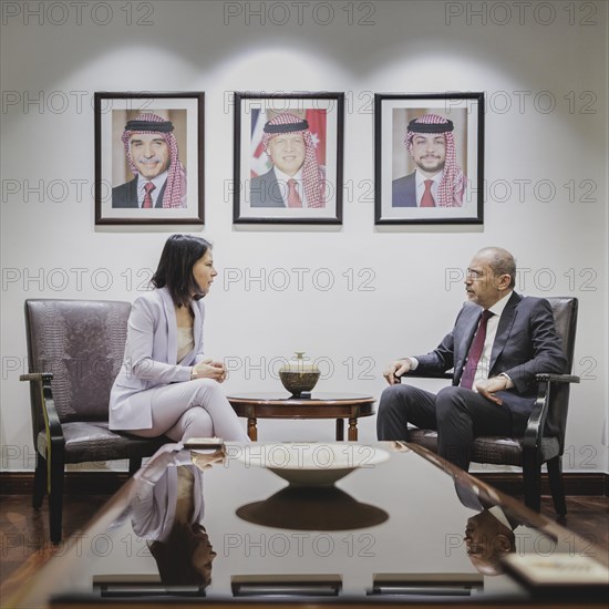 (L-R) Annalena Bärbock (Alliance 90/The Greens), Federal Foreign Minister, and Ayman Safadi,
