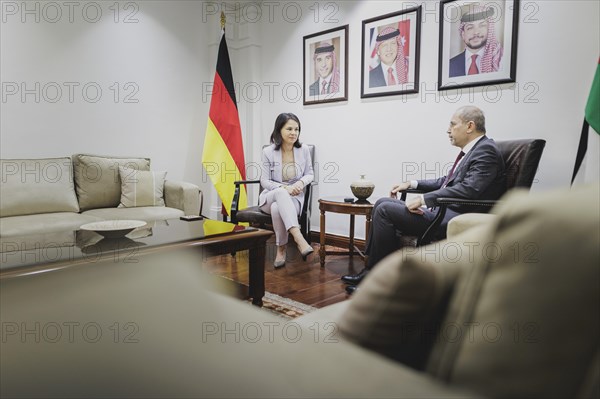 (L-R) Annalena Bärbock (Alliance 90/The Greens), Federal Foreign Minister, and Ayman Safadi,