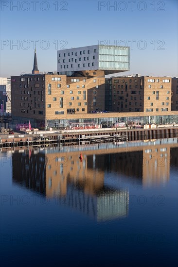 Design hotel nhow, reflection of the Spree, former eastern harbour, Friedrichshain-Kreuzberg,