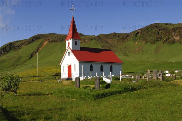 The little church at Reynir (Reyniskirkja) near Vik, southern Iceland