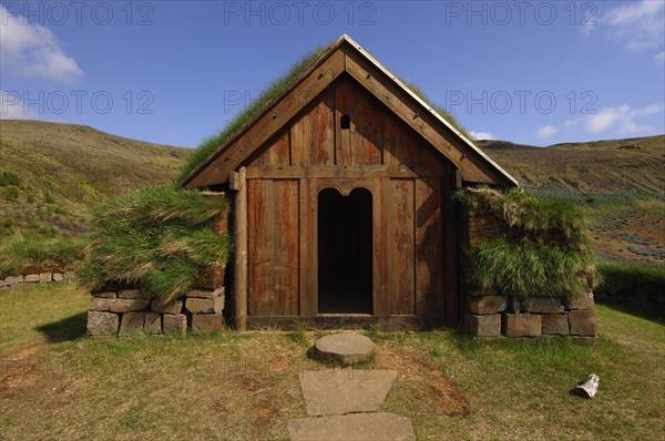The chapel at the re-constructed Viking longhouse at Stong, Pjorsardalur, south-central Iceland
