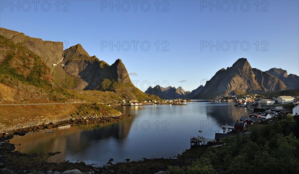 The town of Reine in the early morning, Lofoten Islands, north-west Norway