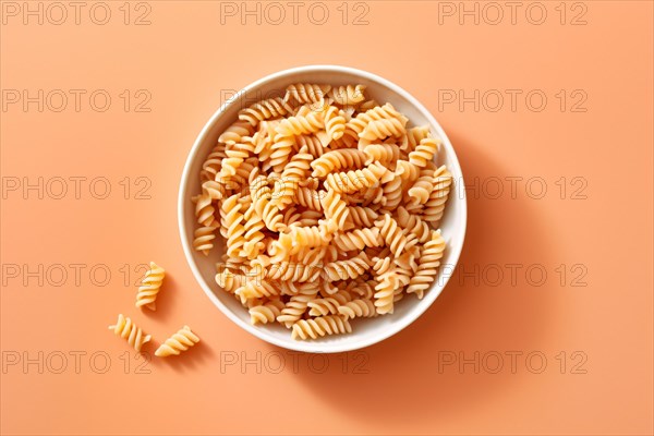 Bowl with fussili pasta. KI generiert, generiert AI generated