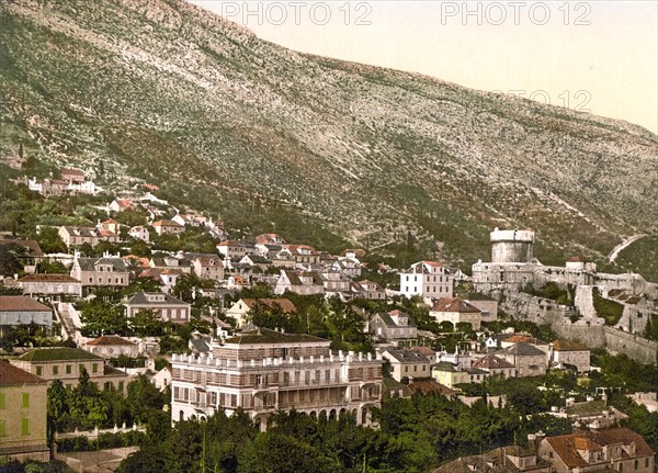 The Hotel Imperia in Ragusa, now Dubrovnik, Dalmatia, now Croatia, c. 1890, Historic, digitally