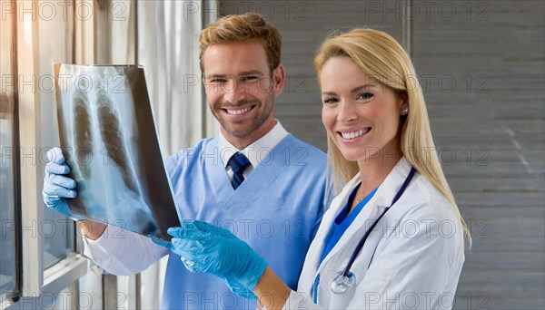 KI generated, RF, woman, woman, man, doctor, medical, medical team, team, 30+, years, attractive,