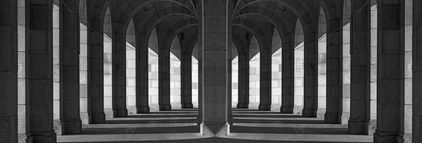 Arcade tour of the Congress Hall, unfinished monumental building of the National Socialists on the