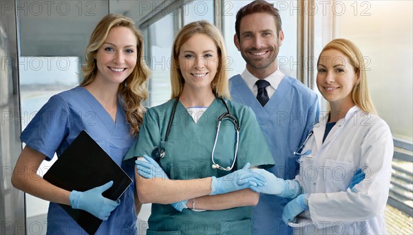 AI generated, RF, woman, woman, man, men, doctor, female doctor, 25, 30, years, attractive,