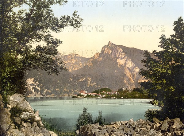 Traunkirchen, in the district of Gmunden in the Traunviertel on Lake Lake Traun, Upper Austria,