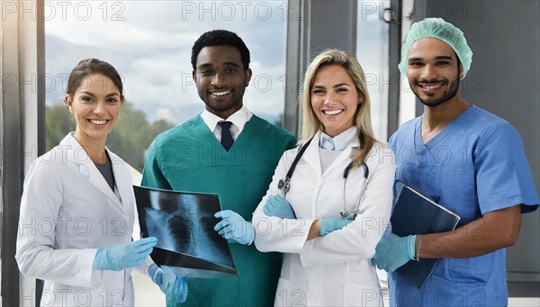Ai generated, RF, woman, woman, man, men, doctor, female doctor, 25, 30, years, attractive,