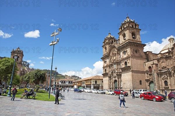 Historic Jesuit church Iglesia de la Compania de Jesus at the Plaza de Armas, historic centre,