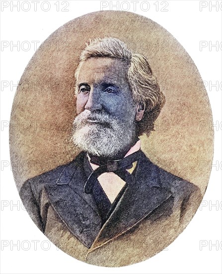 John Townsend Trowbridge, 1827-1916, American author. From the book The Masterpiece Library of