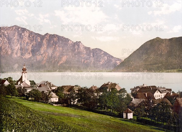 Unterach am Attersee, municipality in the district of Voecklabruck in Upper Austria, Austria,