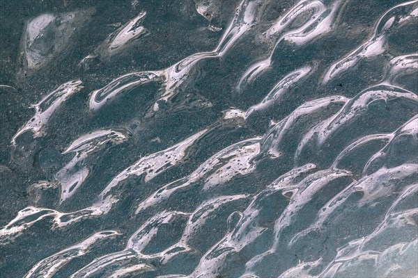Ice structure in a glacier cave, winter, Morteratsch Glacier, Pontresina, Engadin, Grisons,