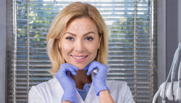 AI generated, dentist, dentist, 30, 35, blonde, blond, blonde, woman, woman, portrait, attractive,