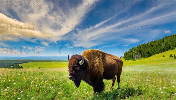 AI generated, animal, animals, mammal, mammals, biotope, habitat, one, individual, foraging,