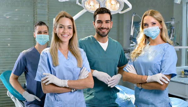 AI generated, RF, woman, woman, man, doctor, doctor team, team, 30, years, attractive, attractive,