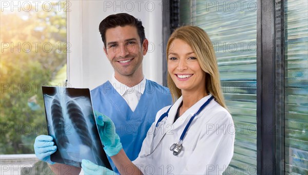KI generated, RF, woman, woman, man, doctor, medical, medical team, team, 30+, years, attractive,