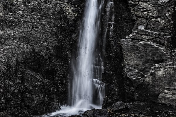 Waterfall in the mountains, environment, pure, clear, clean, nature, idyll, idyllic, flowing,