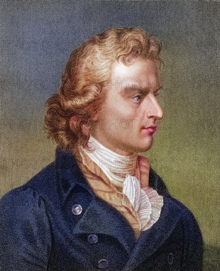 Friedrich von Schiller 1759-1805, German poet, playwright, philosopher and historian. From the book
