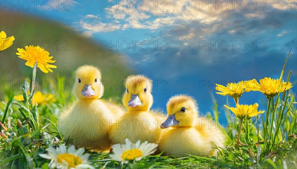 KI generated, animal, animals, bird, birds, biotope, habitat, one, single animal, foraging,