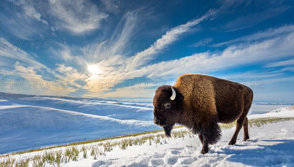 AI generated, animal, animals, mammal, mammals, biotope, habitat, one, individual animal, foraging,