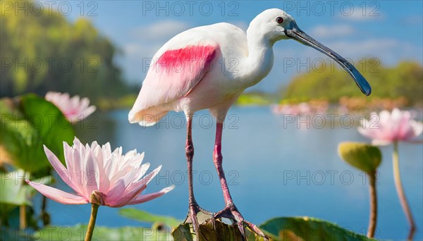 Ai generated, animal, animals, bird, birds, biotope, habitat, an, individual, swims, waters, reeds,