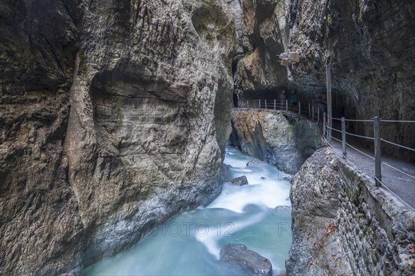 Partnachklamm Gorge, Garmisch-Partenkirchen, Upper Bavaria, Bavaria, Germany, Europe