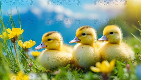 KI generated, animal, animals, bird, birds, biotope, habitat, one, single animal, foraging,