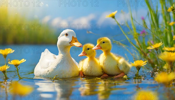 KI generated, animal, animals, bird, birds, biotope, habitat, one, single animal, foraging,