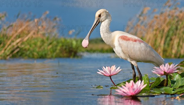 Ai generated, animal, animals, bird, birds, biotope, habitat, one, individual, swims, waters,