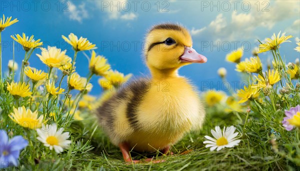 KI generated, animal, animals, bird, birds, biotope, habitat, one, single animal, foraging,