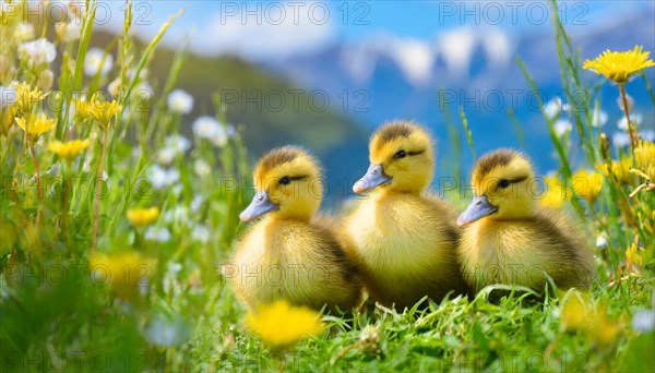 KI generated, animal, animals, bird, birds, biotope, habitat, one, single animal, foraging,