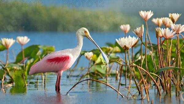 Ai generated, animal, animals, bird, birds, biotope, habitat, one, individual, swims, waters,