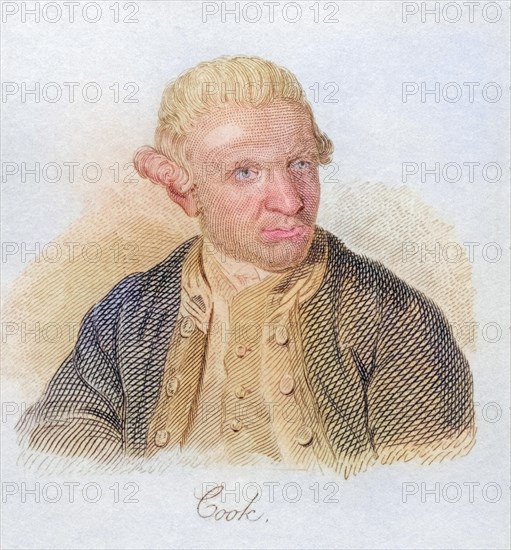 Captain James Cook 1728, 1779, British naval commander, navigator and explorer. From the book