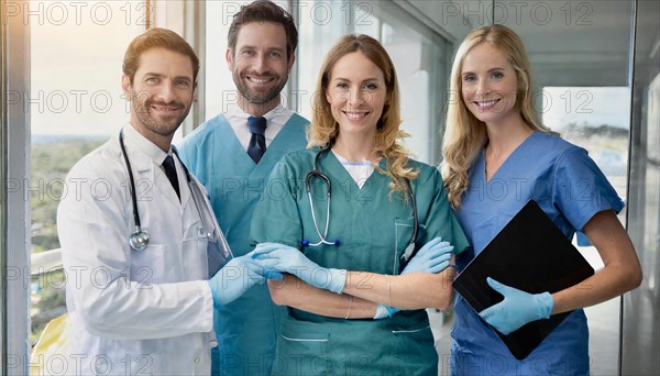 Ai generated, RF, woman, woman, man, men, doctor, female doctor, 25, 30, years, attractive,