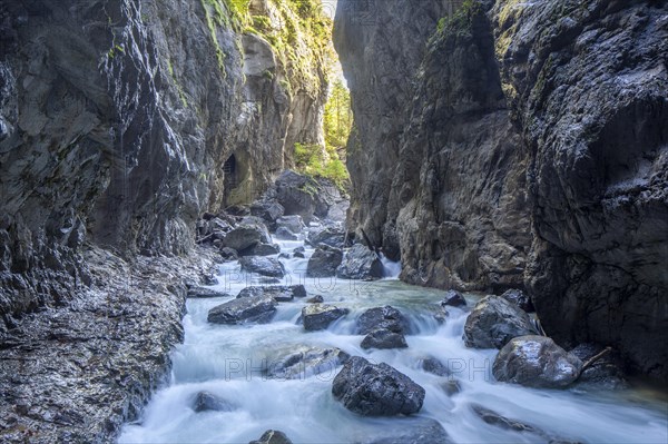 Partnachklamm Gorge, Garmisch-Partenkirchen, Upper Bavaria, Bavaria, Germany, Europe