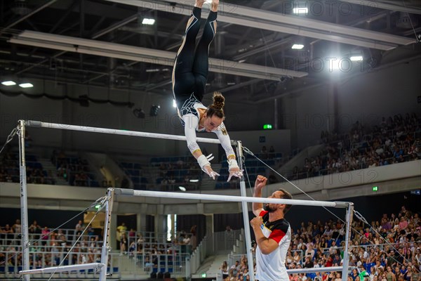 Heidelberg, 9 September 2023: Women's apparatus gymnastics national competition in the SNP Dome in