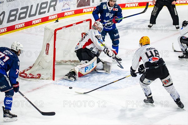 Game scene Adler Mannheim against Fischtown Pinguins Bremerhaven (PENNY DEL, German Ice Hockey